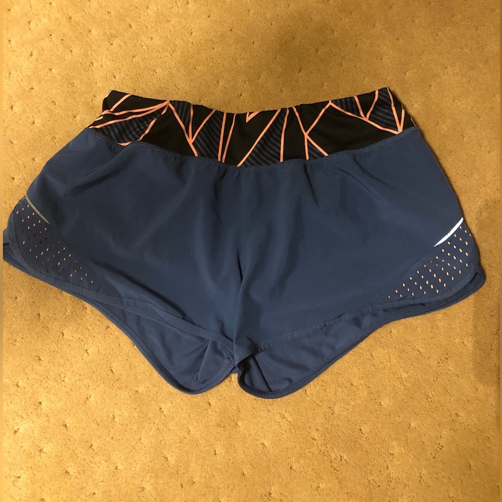 Champion Navy Pastel Shorts with Geometric Pattern Waist & Inner Lining Shorts